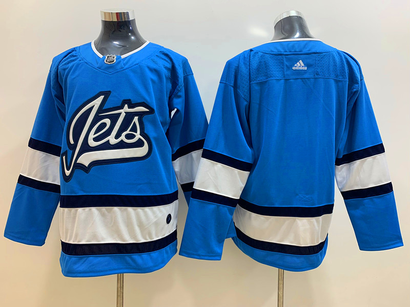 Men's Winnipeg Jets Blank adidas Blue Alternate Jersey Men's Winnipeg Jets Blank adidas Blue Alternate Jersey